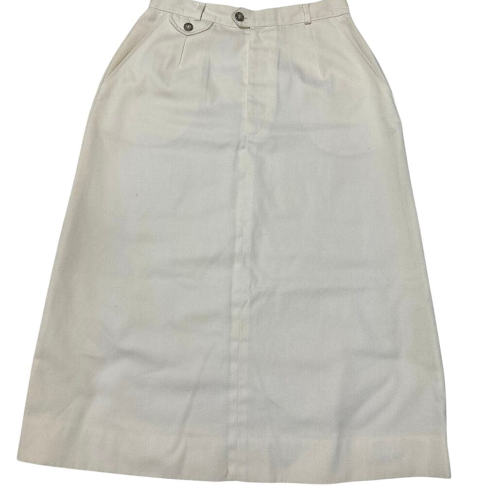 Vintage lady Thomson skirt , cream 1960-1970 pencil skirt Belt loops & 2 pockets